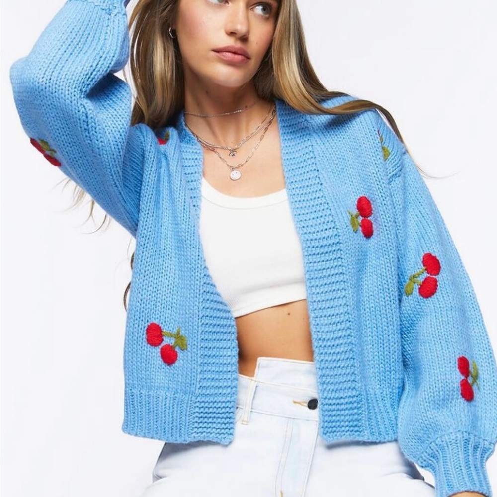 Cherry Cardigan Sweater